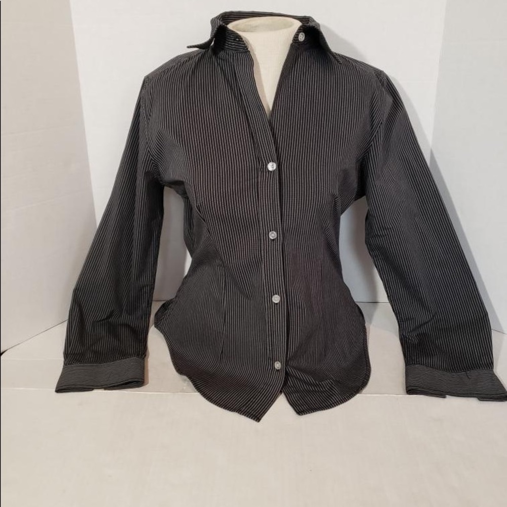 The Limited Black and White Chic Button Down